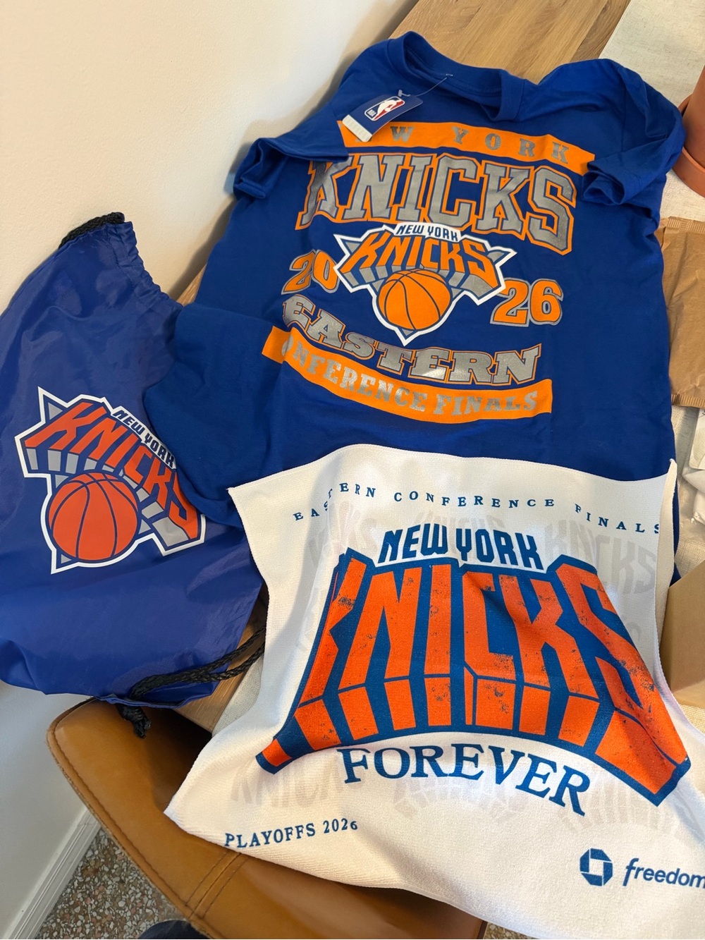 NBA New York Knicks Royal Blue & Orange Graphic Prize Pack